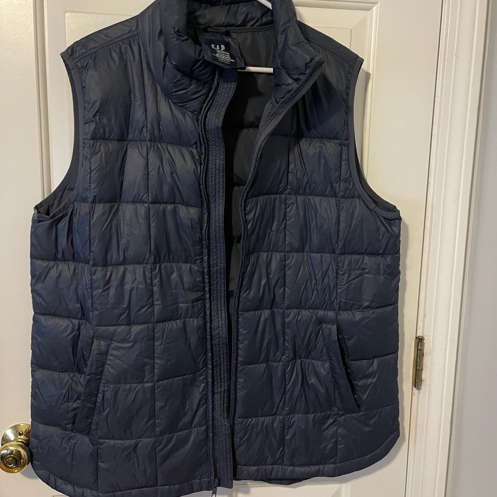 GAP Dark Blue Quilted Packable Puffer Vest